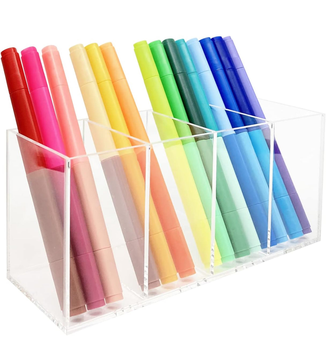 4 Compartment Pen Holder