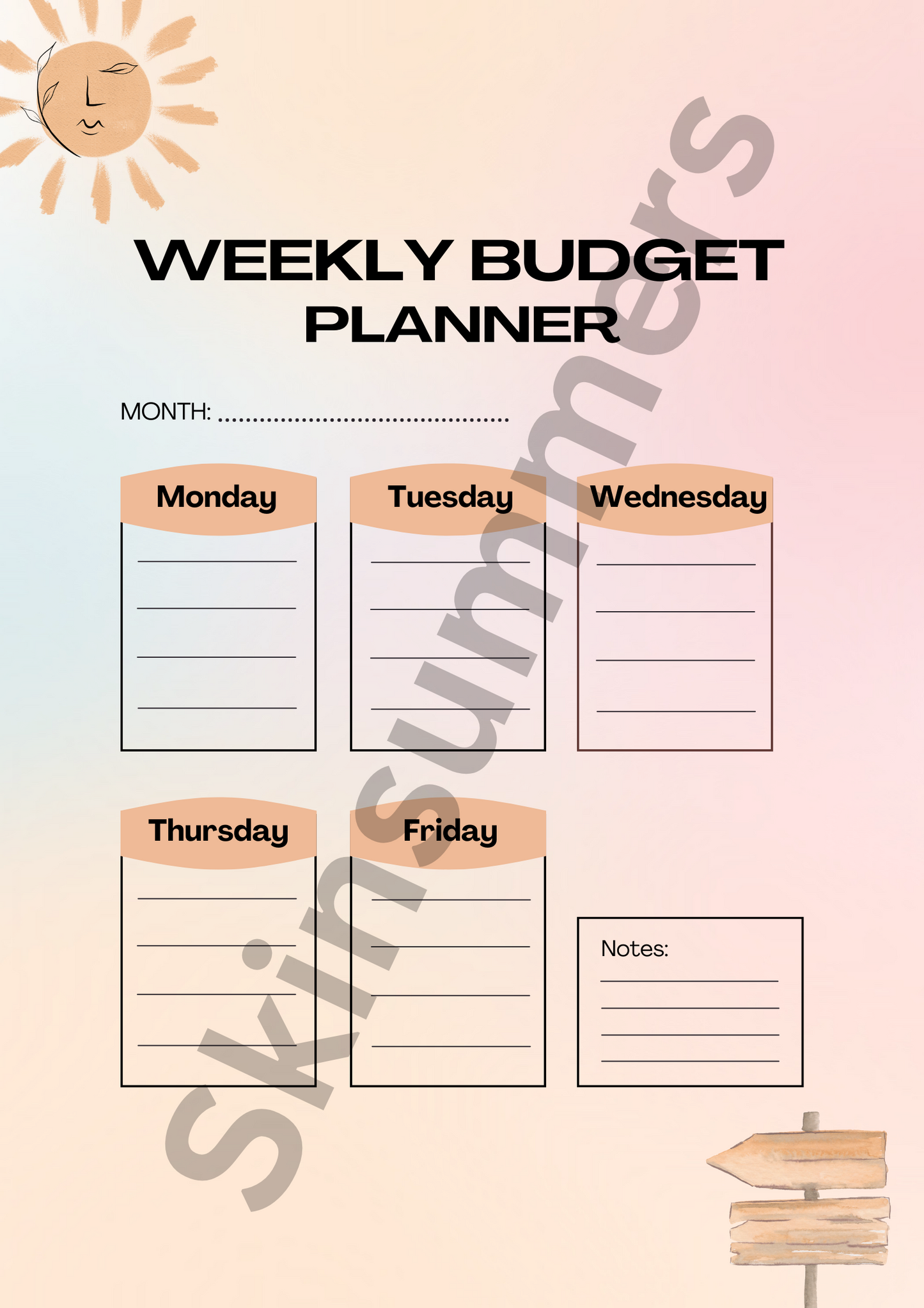 Weekly Budget Planner | Journal Spread