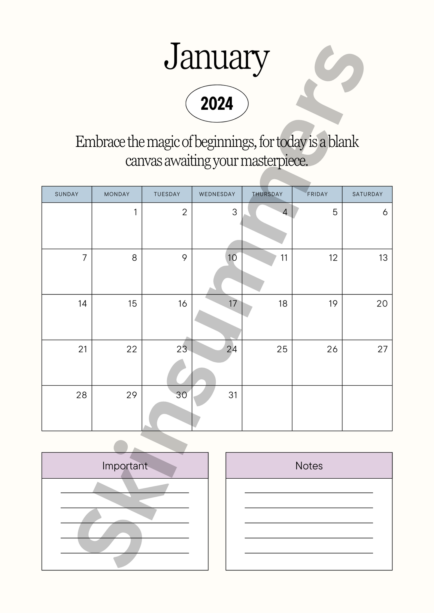 Monthly Overview Tracker | Journal Spread