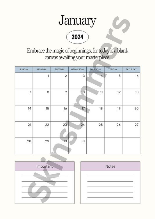 Monthly Overview Tracker | Journal Spread