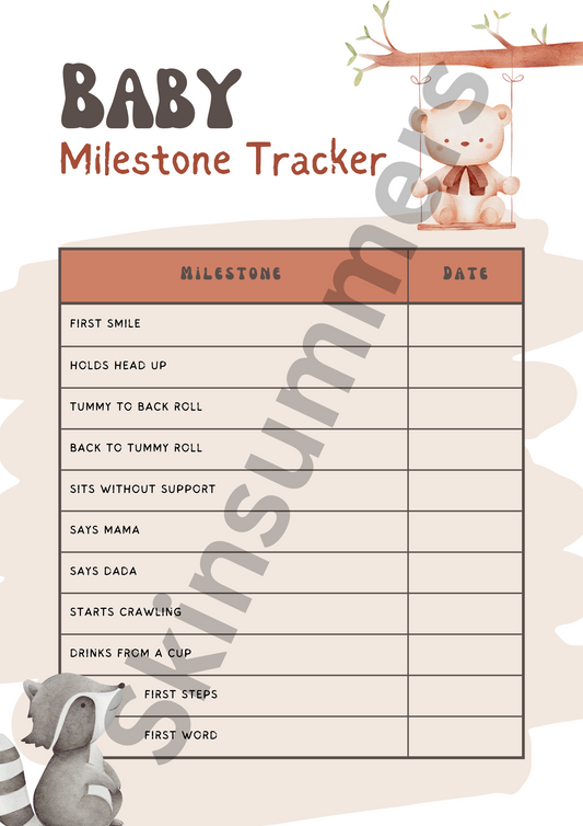 Baby Milestone Tracker| Journal Spread