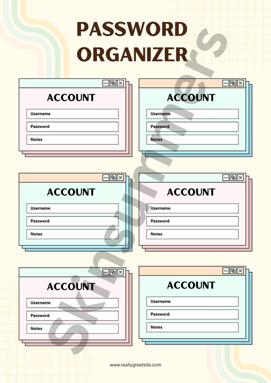 Password Organizer | Journal Spread