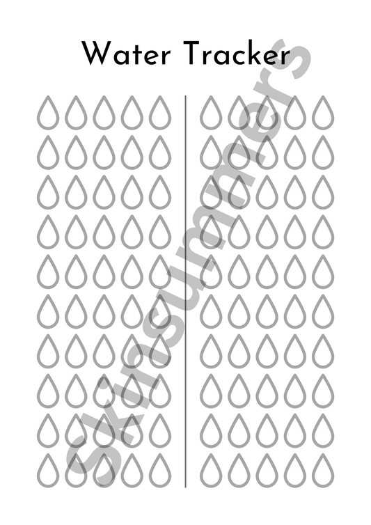 Water Tracker 2  | Journal Spread