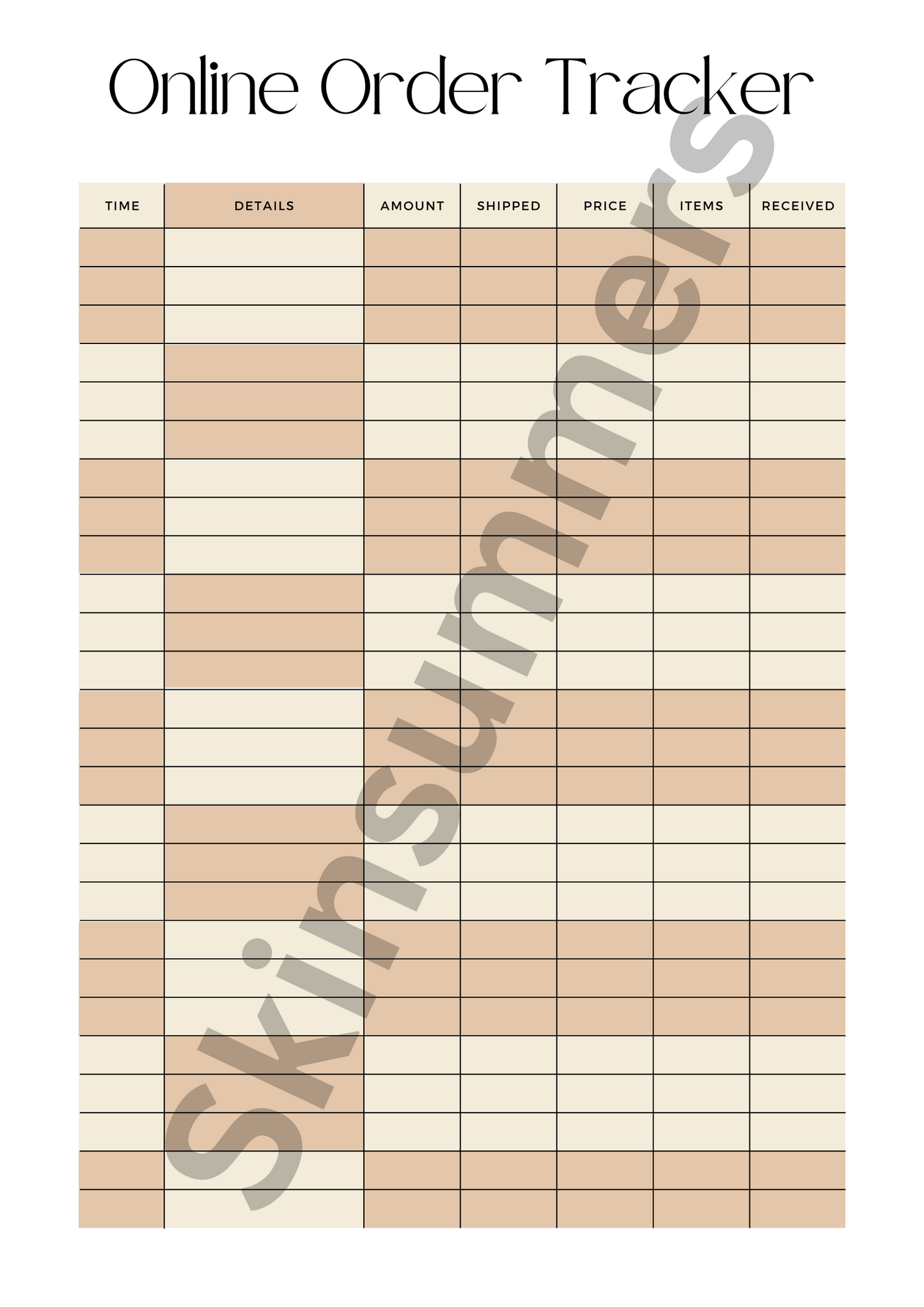 Online Order Tracker  | Journal Spread