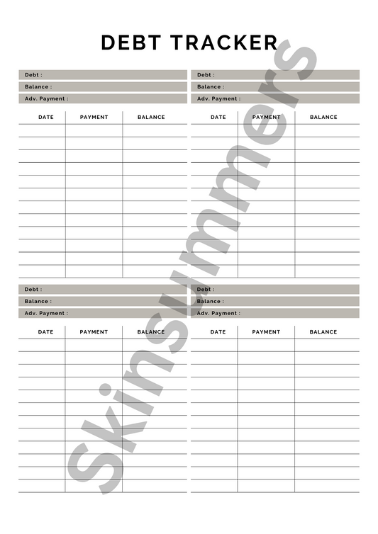 Debt Tracker Elite | Journal Spread