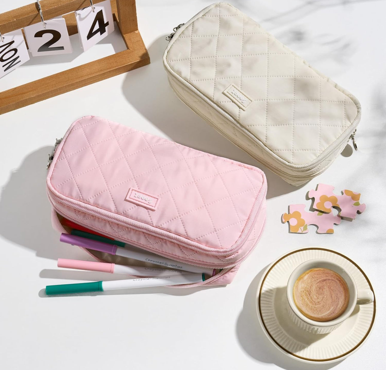8 Compartment Big Pencil Bag Organizer