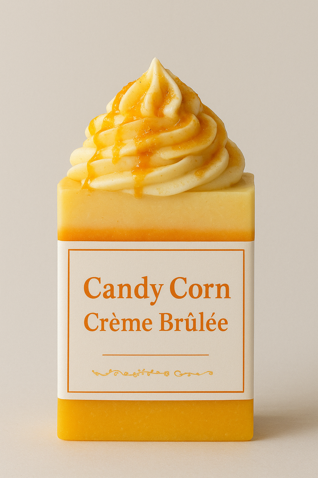 Candy Corn Crème Brûlée Soap Bar